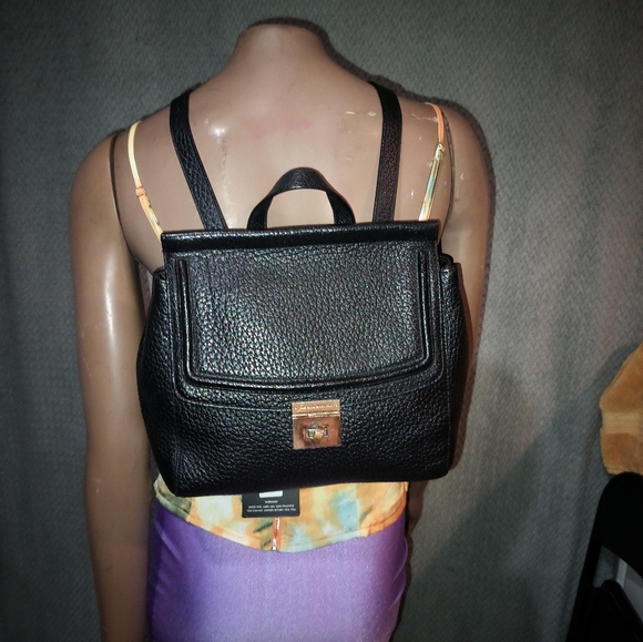 Kate Spade New York Everett Way Black Pebbled Leather Backpack - Picture 1 of 15